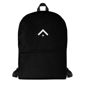 White - Advocate Arrow Embroidered Backpack