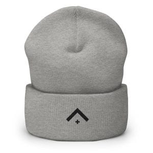 Black - Advocate Arrow Embroidered Cuffed Beanie