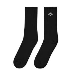 White - Advocate Arrow Embroidered Socks