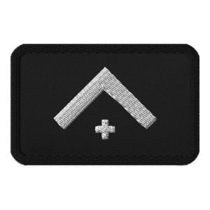 White - Advocate Arrow Embroidered Patch