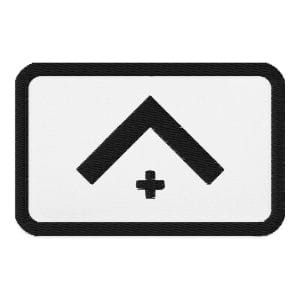 Black - Advocate Arrow Embroidered Patch