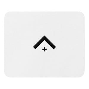 Black - Advocate Arrow White Mouse Pad