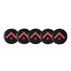 General All - Advocate Arrow Set Of Black Pin Buttons
