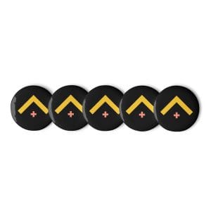 Caregiver - Advocate Arrow Set Of Black Pin Buttons