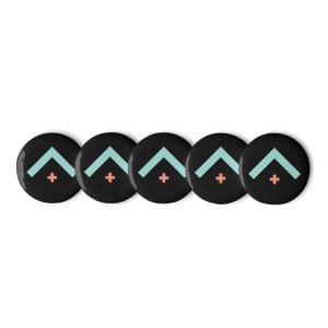 Ally - Advocate Arrow Set Of Black Pin Buttons