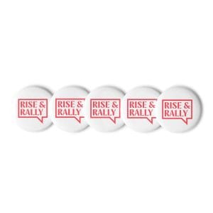 Rise & Rally Logo Set Of Pin Buttons