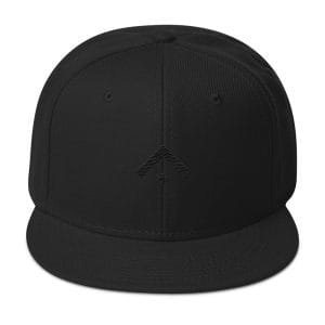 Black - Advocate Arrow Embroidered Snapback Hat